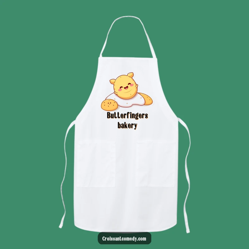 Funny Crescent Roll Apron: Cook Up Fun with a Tumbling Pastry Character