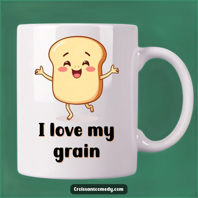 Funny Round Bread Jig Mug: A Hilarious Pastry Character Gift for Bread Lovers