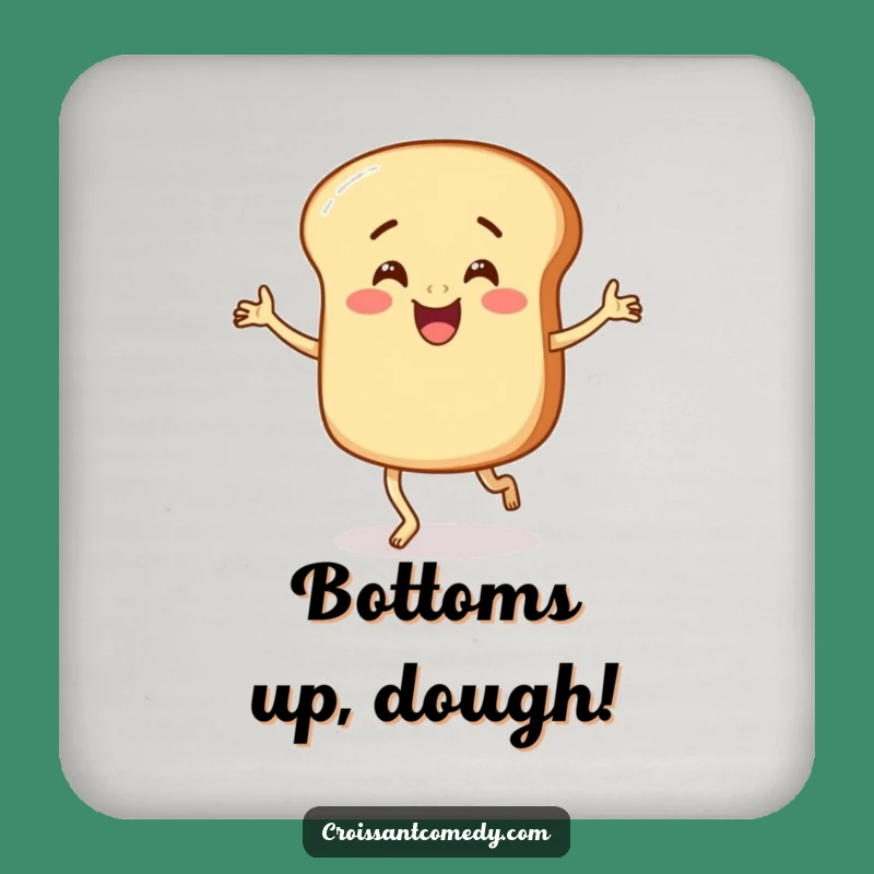 Funny Bread Jig Coaster: Protect Surfaces with a Happy Bread Character