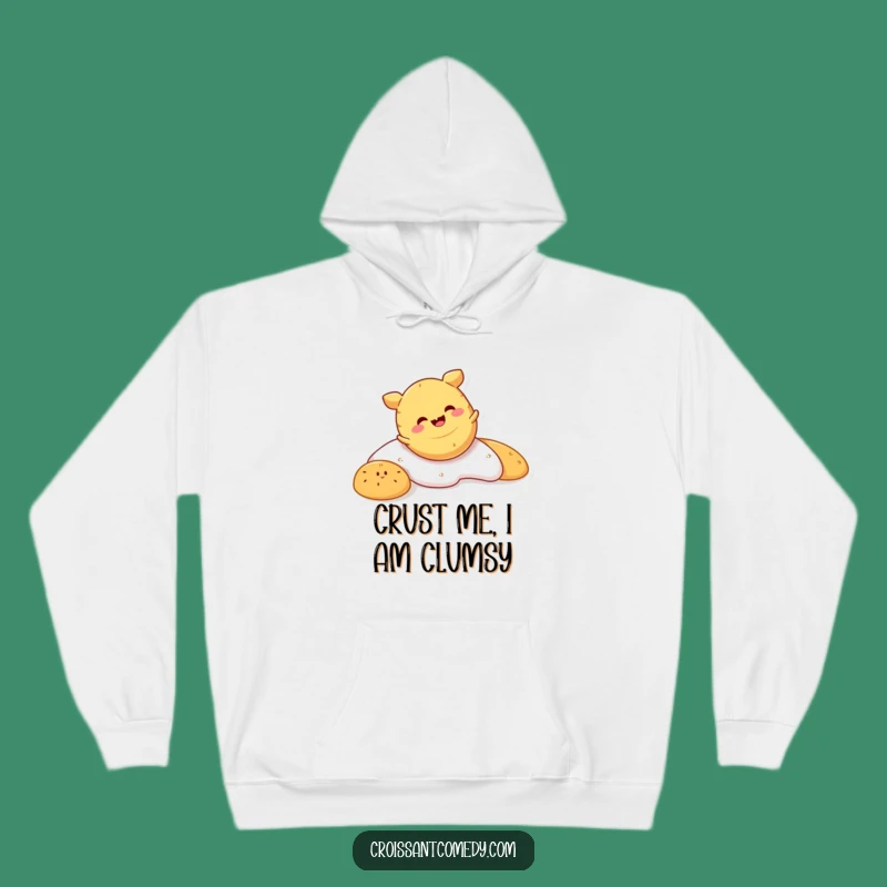 Funny Crescent Roll Hoodie: Cozy Up With a Tumbling Pastry Character