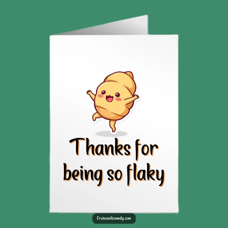 Free Printable Thank You Card: Bubbly Croissant Cartwheels for a Downloadable Gift