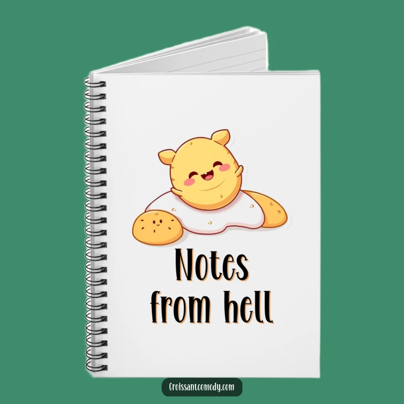 Funny Crescent Roll Notebook: Jot Down Glee with a Tumbling Pastry Character